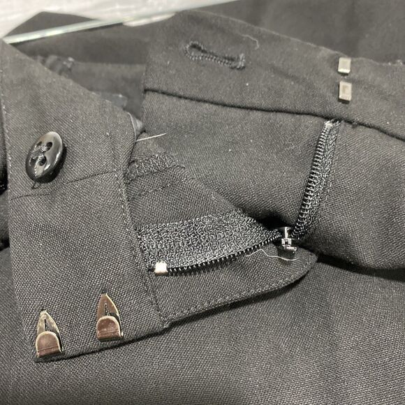 TALBOTS Size 14W Classic Black Pants HERITAGE Flat Front Elastic Insert Waist - Picture 6 of 8